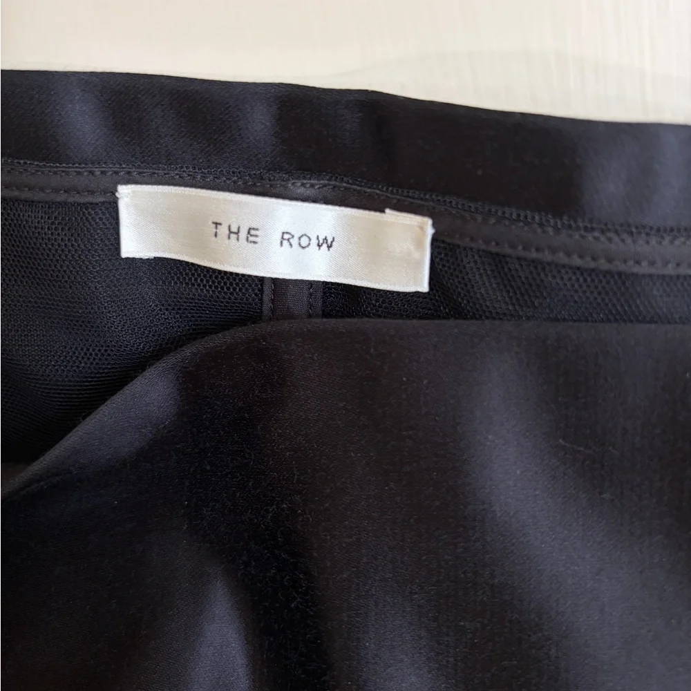 The Row Black Nana Strapless Draped Satin Top size 2 - Picture 6 of 7